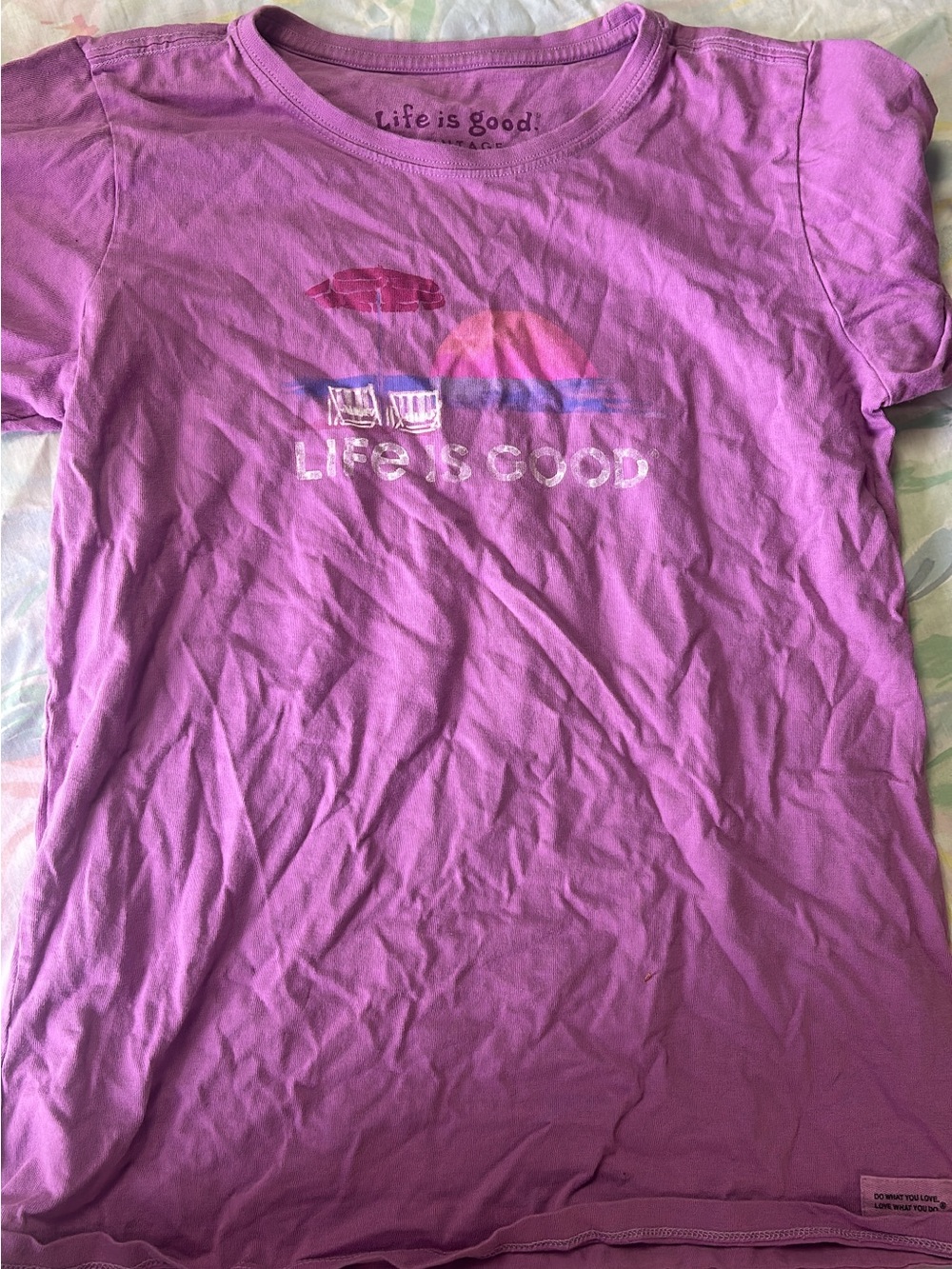 Life Is Good Kids Purple Sunset Graphic Tee
